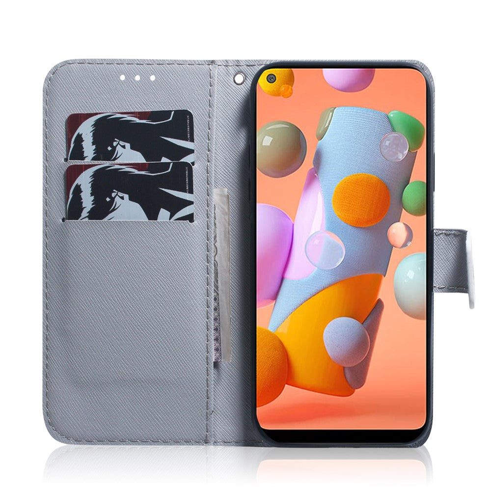 Läderfodral med tryck till Samsung Galaxy A11 (EU-versionen)/M11