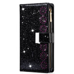 Glittery Starry Style Laserudskåret Lædercover til Samsung Galaxy A51 SM-A515