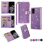 Glittery Starry Style Laserudskåret Lædercover til Samsung Galaxy A51 SM-A515