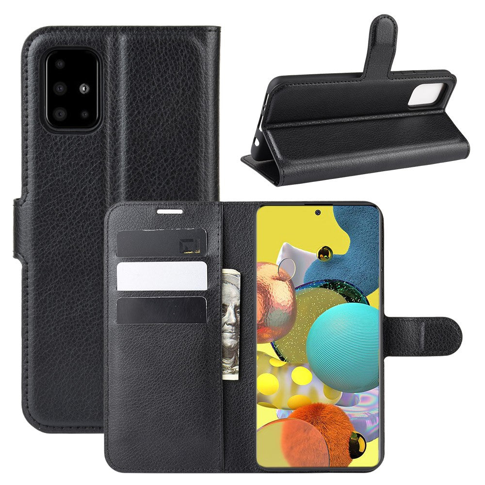 Litchi Surface with Wallet Leather Stand Case for Samsung Galaxy A51 5G SM-A516
