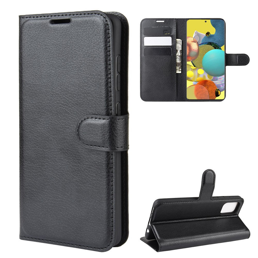 Litchi Surface with Wallet Leather Stand Case for Samsung Galaxy A51 5G SM-A516