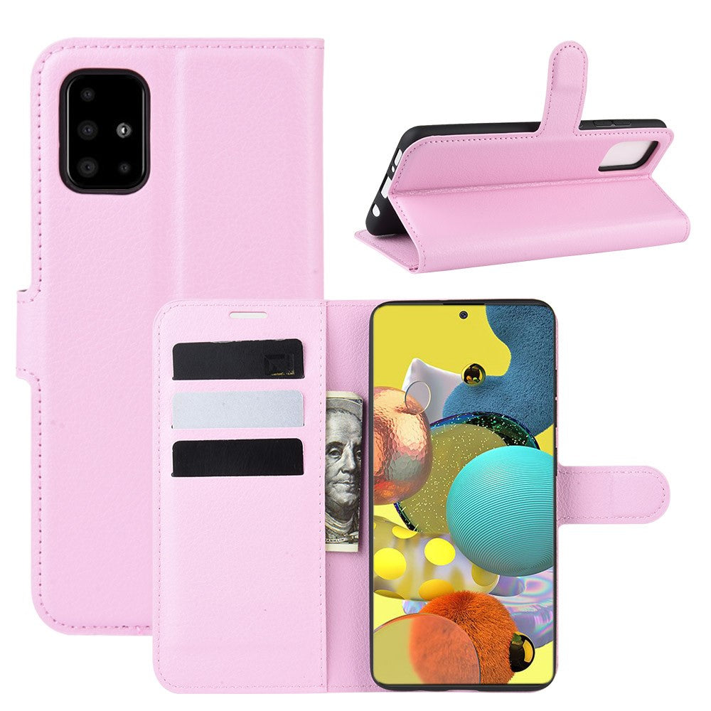 Litchi Surface with Wallet Leather Stand Case for Samsung Galaxy A51 5G SM-A516