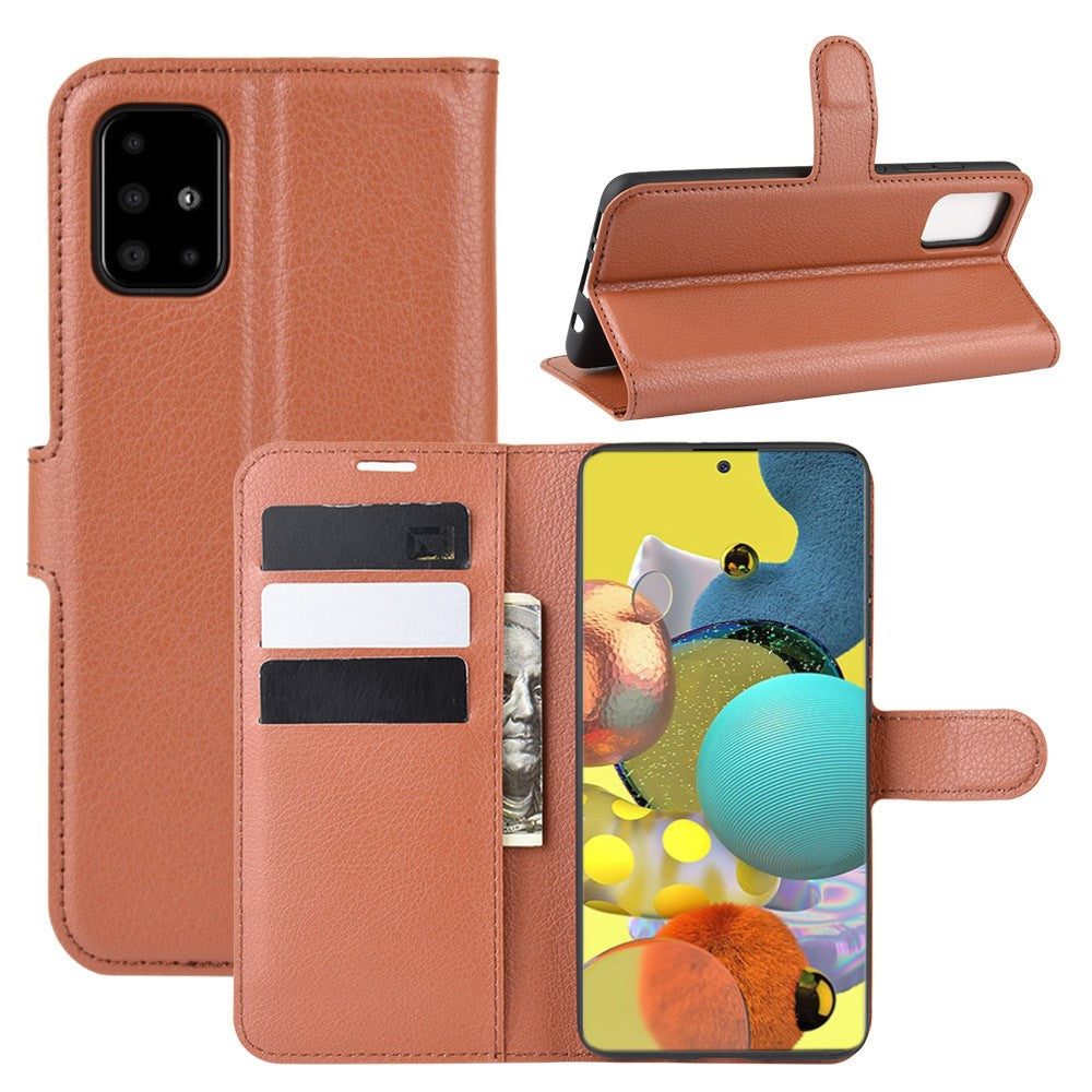Litchi Surface with Wallet Leather Stand Case for Samsung Galaxy A51 5G SM-A516