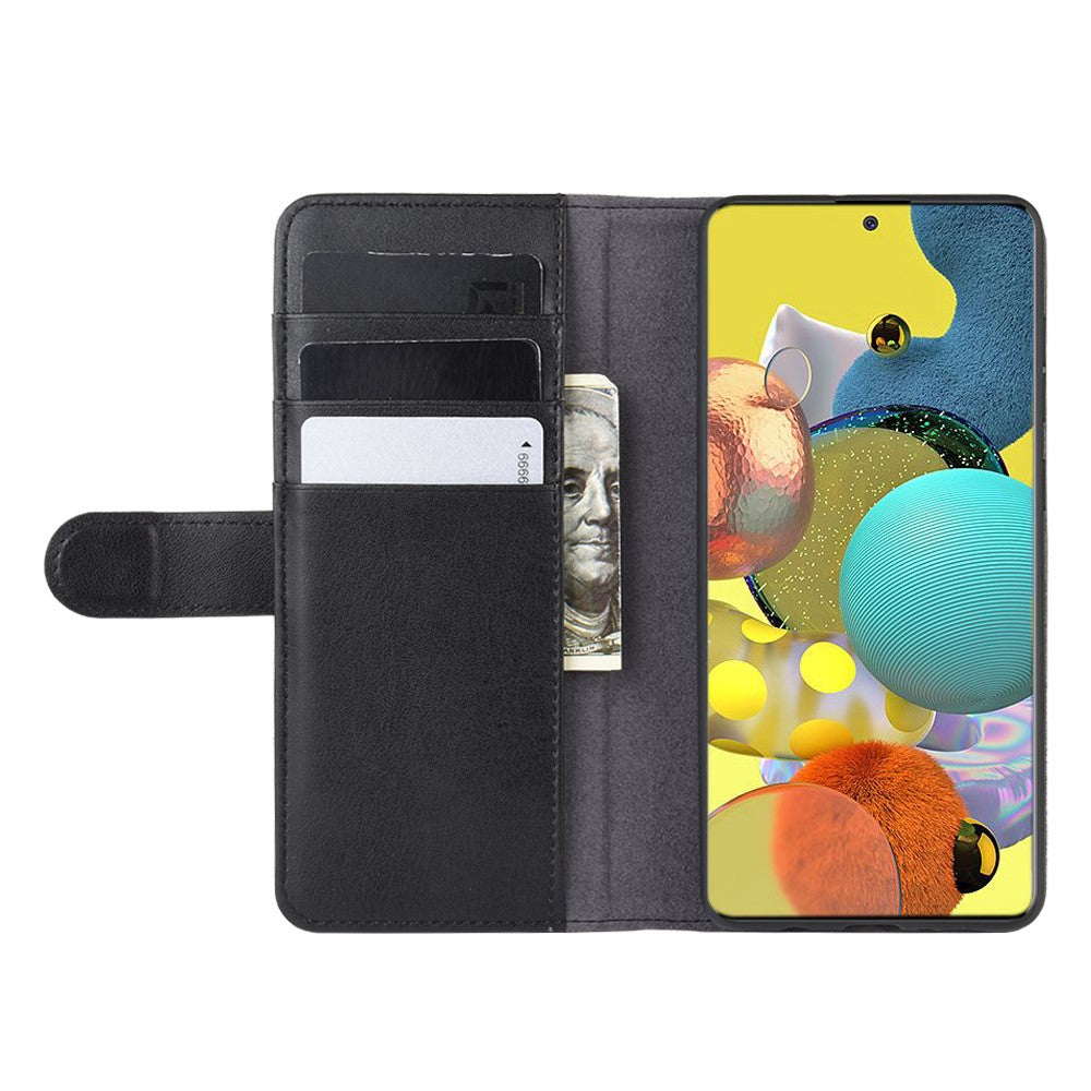 For Samsung Galaxy A51 5G SM-A516 Phone Cases Genuine Split Leather Wallet Mobile Cover Stand