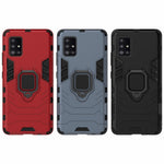 Cool Guard Ring Holder Kickstand PC TPU Hybrid Case Protective Shell for Samsung Galaxy A51 5G SM-A516