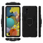 Cool Guard Ring Holder Kickstand PC TPU Hybrid Case Protective Shell for Samsung Galaxy A51 5G SM-A516