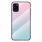 Gradient Color Tempered Glass + PC + TPU Cool Cover for Samsung Galaxy A31