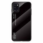 Gradient Color Tempered Glass + PC + TPU Cool Cover for Samsung Galaxy A31