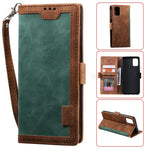 Stylish Retro Splicing Leather Cool Shell for Galaxy A31