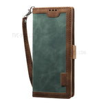 Stylish Retro Splicing Leather Cool Shell for Galaxy A31