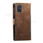 Stylish Retro Splicing Leather Cool Shell for Galaxy A31