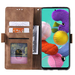Stylish Retro Splicing Leather Cool Shell for Galaxy A31