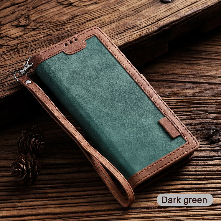 Stylish Retro Splicing Leather Cool Shell for Galaxy A31