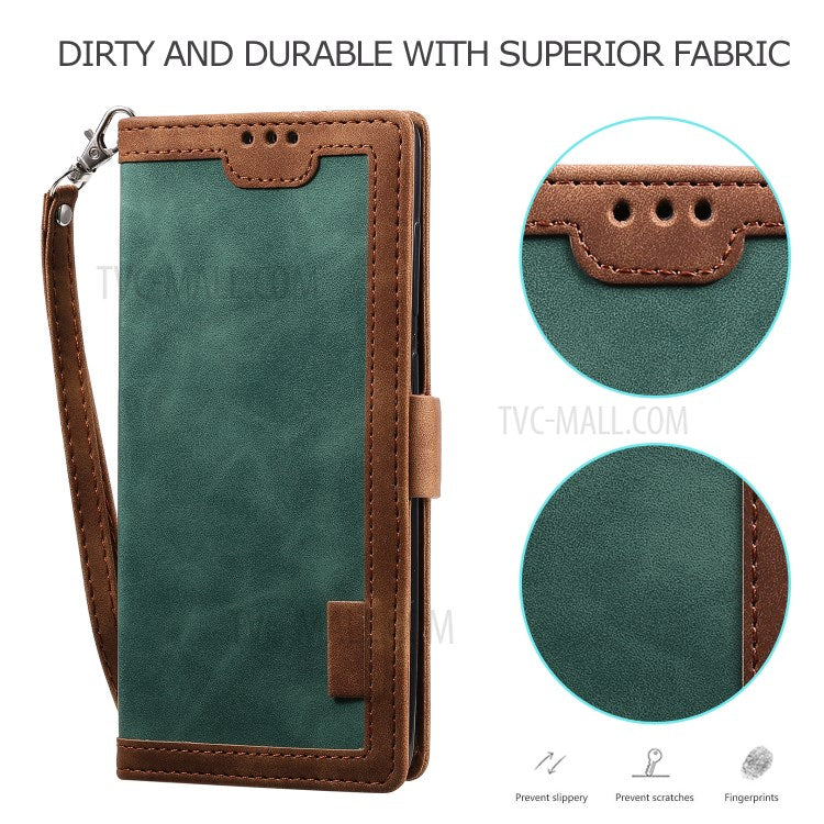 Stylish Retro Splicing Leather Cool Shell for Galaxy A31
