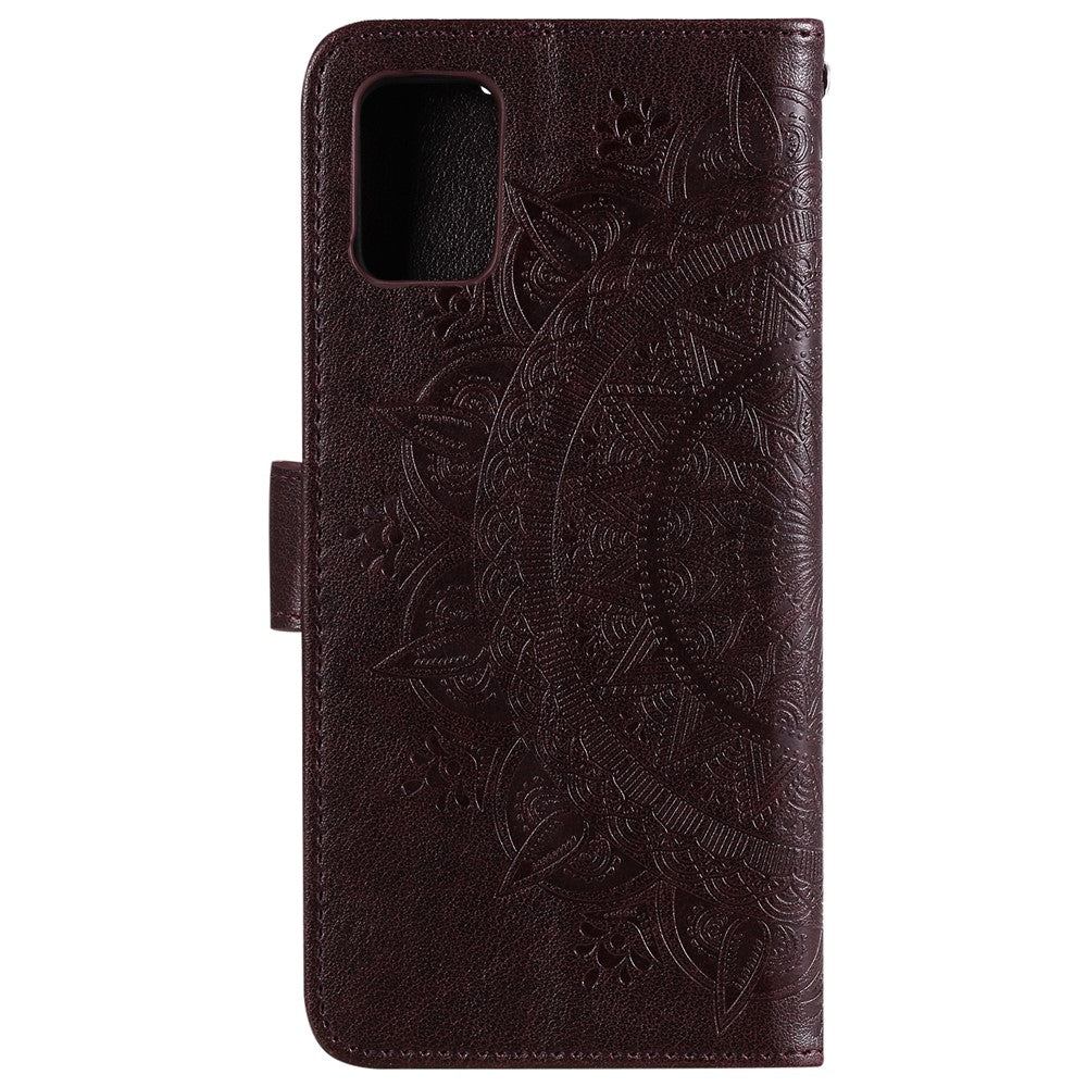 Imprint Flower Leather Cool Wallet Case for Samsung Galaxy A31