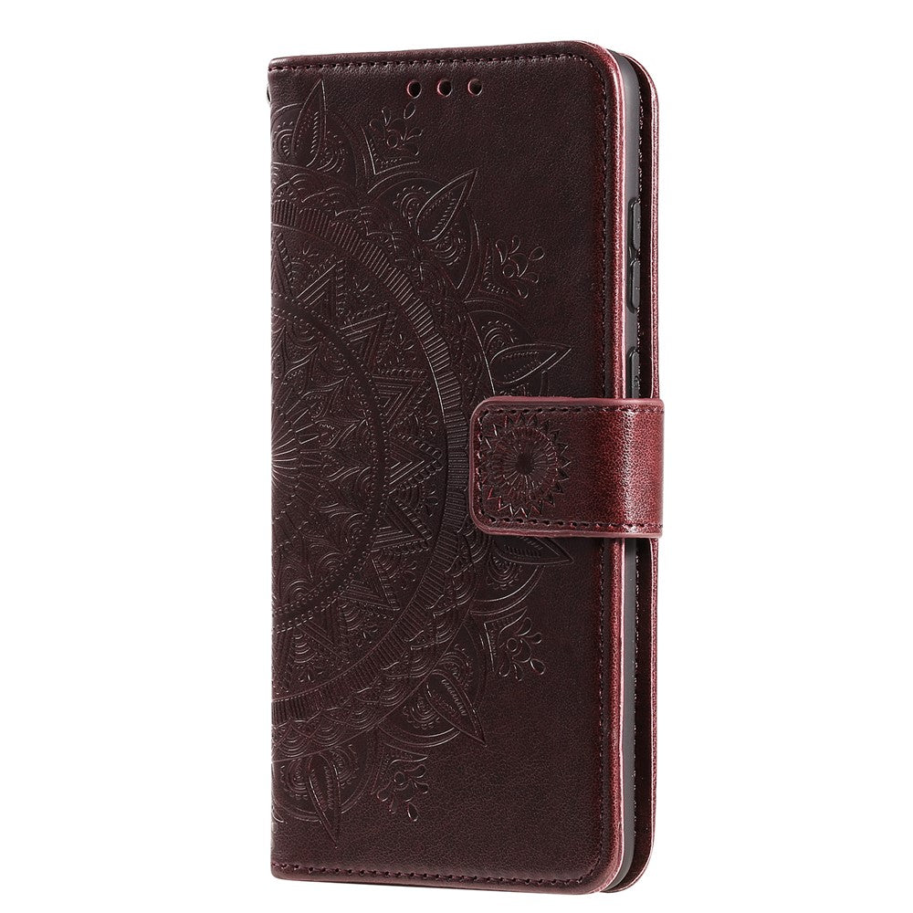 Imprint Flower Leather Cool Wallet Case for Samsung Galaxy A31