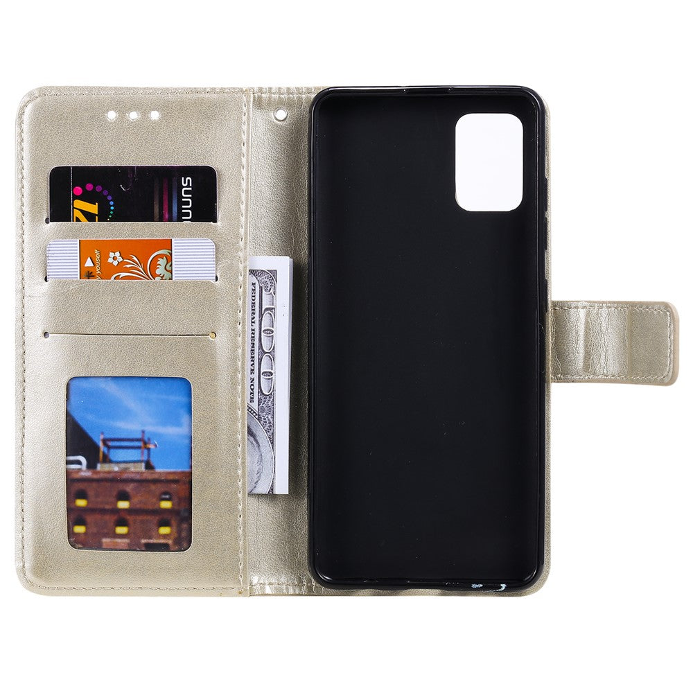 Imprint Flower Leather with Wallet Phone Casing for Samsung Galaxy A51 5G SM-A516