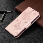 Imprint Butterfly Leather Wallet Phone Case for Samsung Galaxy A31