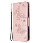 Imprint Butterfly Leather Wallet Phone Case for Samsung Galaxy A31