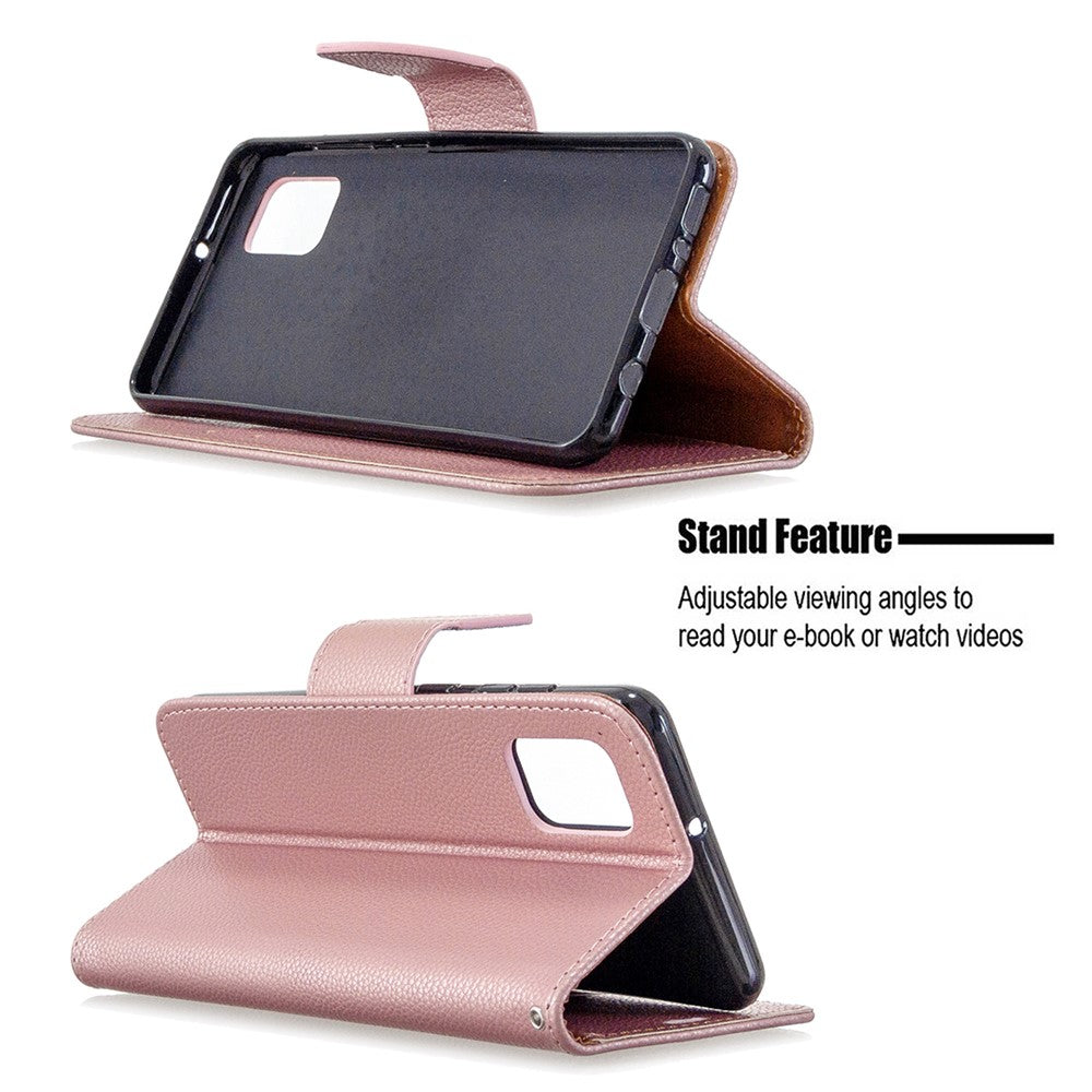 Litchi Surface Wallet Leather Stand Case for Samsung Galaxy A31