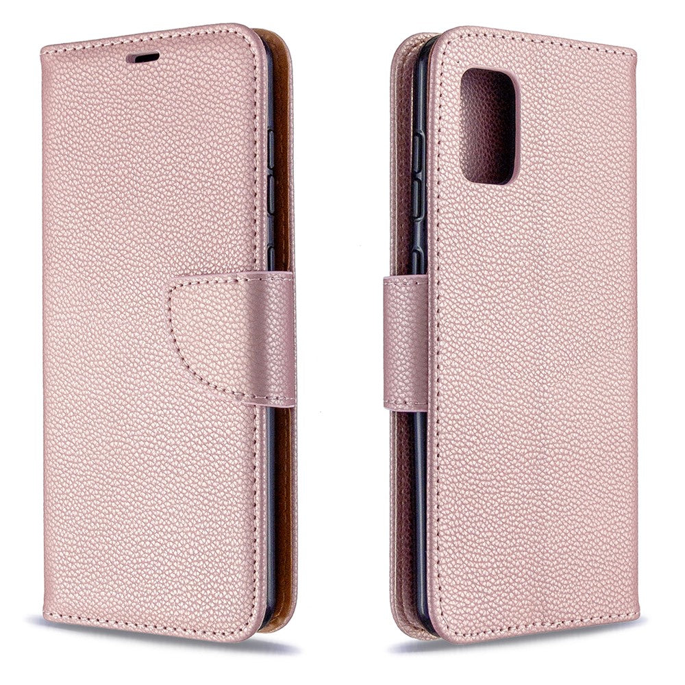 Litchi Surface Wallet Leather Stand Case for Samsung Galaxy A31