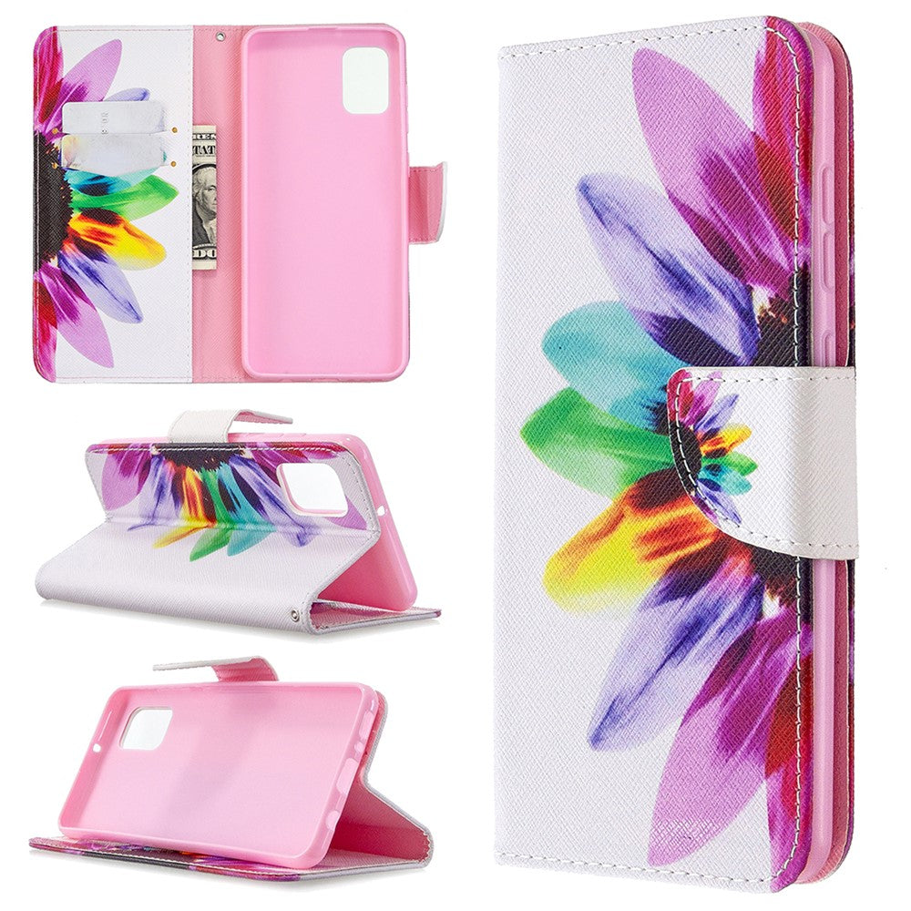 Pattern Printing Leather Wallet Protective Case for Samsung Galaxy A31