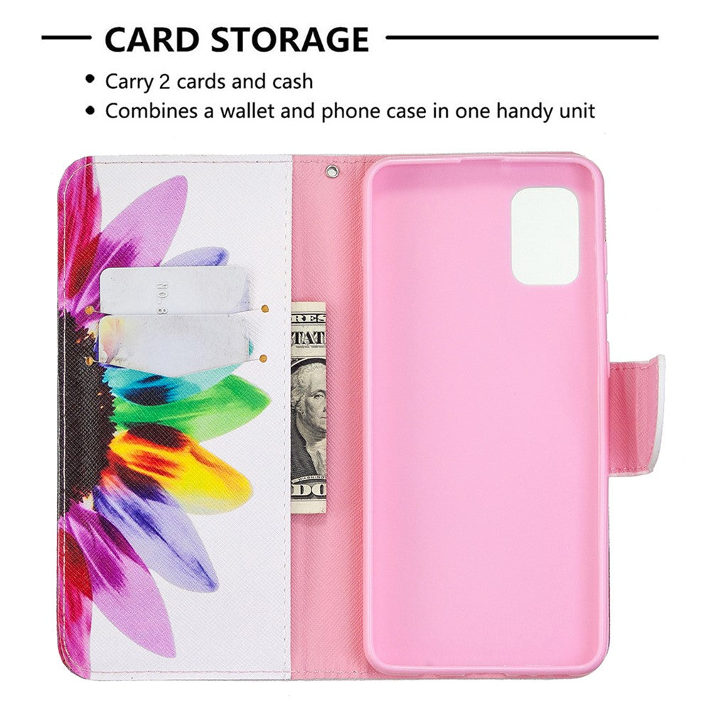 Pattern Printing Leather Wallet Protective Case for Samsung Galaxy A31
