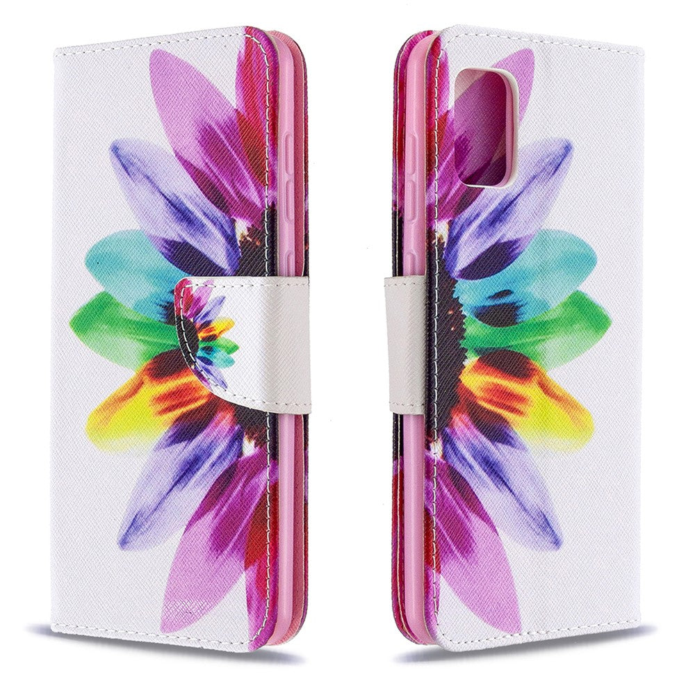 Pattern Printing Leather Wallet Protective Case for Samsung Galaxy A31