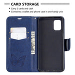 Imprint Butterfly Wallet Leather Case for Samsung Galaxy A31