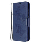 Imprint Butterfly Wallet Leather Case for Samsung Galaxy A31