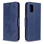 Imprint Butterfly Wallet Leather Case for Samsung Galaxy A31