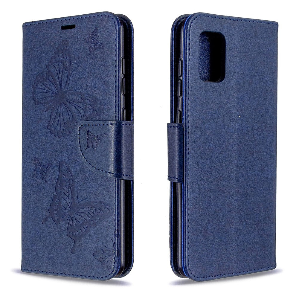 Imprint Butterfly Wallet Leather Case for Samsung Galaxy A31