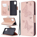 Imprint Butterfly Wallet Leather Case for Samsung Galaxy A31