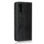 Crazy Horse Skin Genuine Leather Wallet Phone Case for Samsung Galaxy A41 (Global Version)