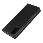 Crazy Horse Skin Genuine Leather Wallet Phone Case for Samsung Galaxy A41 (Global Version)