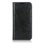 Crazy Horse Skin Genuine Leather Wallet Phone Case for Samsung Galaxy A41 (Global Version)