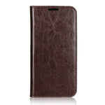 Crazy Horse Skin Plånboksfodral i äkta läder till Samsung Galaxy A41 (Global version)