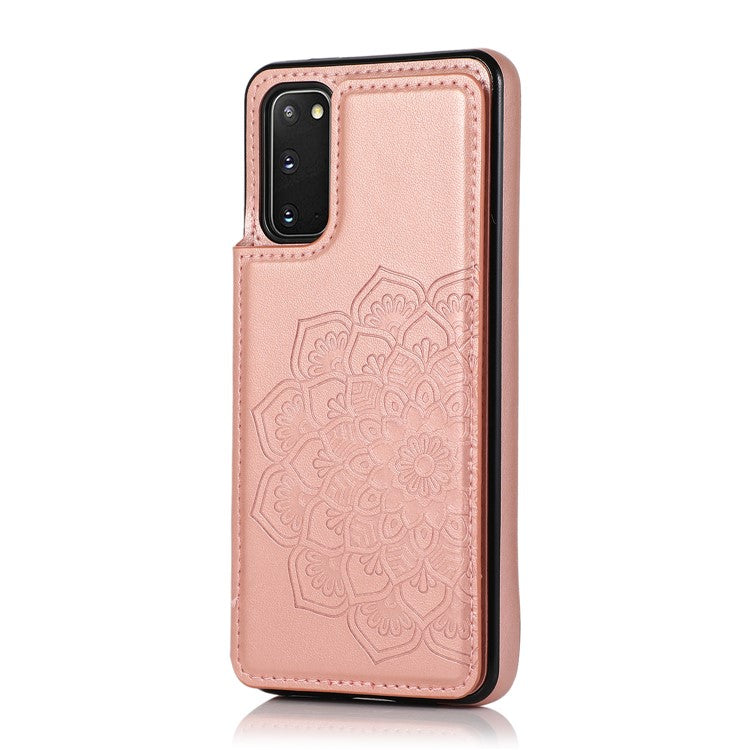 Imprint Mandala Flower PU Leather + TPU Phone Casing for Samsung Galaxy S20 4G/S20 5G