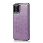 Imprint Mandala Flower PU Leather + TPU Shell for Samsung Galaxy A71 SM-A715