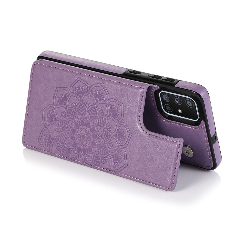 Imprint Mandala Flower PU Leather + TPU Shell for Samsung Galaxy A71 SM-A715