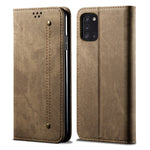Jeans Cloth Leather Wallet Cell Phone Cover for Samsung Galaxy A31