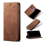 Jeans Cloth Leather Wallet Cell Phone Cover for Samsung Galaxy A31