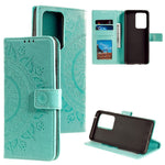 Imprint Blomster Læderpung Etui til Samsung Galaxy Note20 Ultra/Note20 Ultra 5G