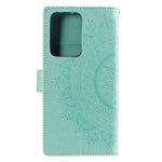 Imprint Blomster Læderpung Etui til Samsung Galaxy Note20 Ultra/Note20 Ultra 5G
