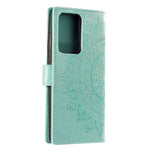 Imprint Blomster Læderpung Etui til Samsung Galaxy Note20 Ultra/Note20 Ultra 5G