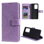 Imprint Blomster Læderpung Etui til Samsung Galaxy Note20 Ultra/Note20 Ultra 5G