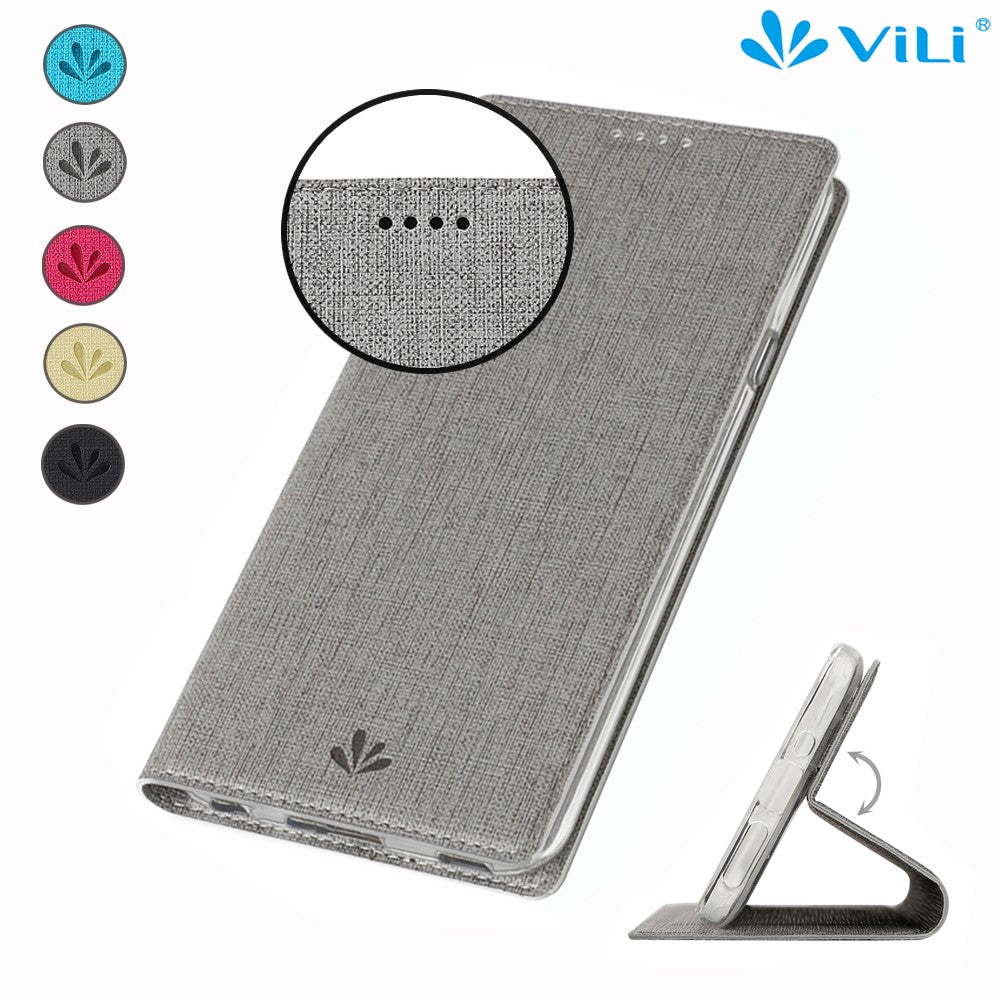 VILI DMX Card Holder Leather Stand Shell Phone Cover for Samsung Galaxy A41 (Global Version)