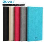 VILI DMX Card Holder Leather Stand Shell Phone Cover for Samsung Galaxy A41 (Global Version)