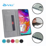 VILI DMX Card Holder Leather Stand Shell Phone Cover for Samsung Galaxy A41 (Global Version)