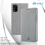 VILI DMX Card Holder Leather Stand Shell Phone Cover for Samsung Galaxy A41 (Global Version)